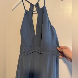Azazie bridesmaid Slate Blue Dress - Evalleen